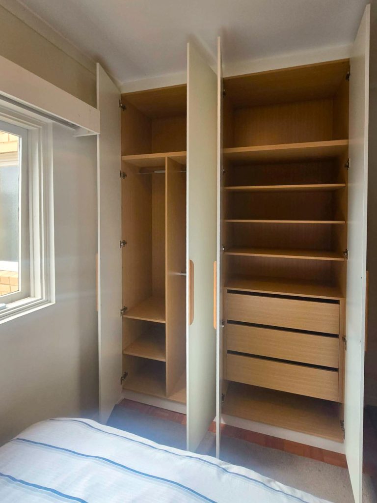 Bespoke built-in wardrobe fitout, Melbourne