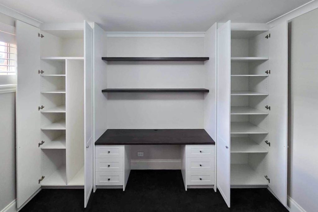 Custom home office cabinetry and bookshelves, Melbourne